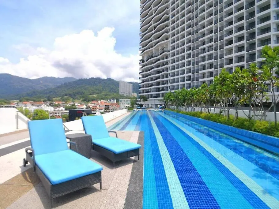 Lägenhet Deluxe Seaview Suite Twin Bed By The Only Bnb Tanjung Tokong